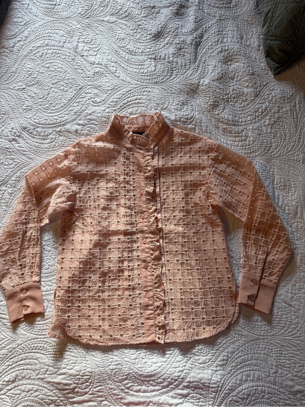 Women’s Gracia Peach Eyelet Blouse